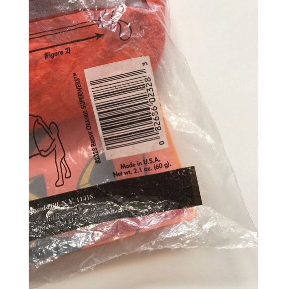 Spooky Season Halloween Cob Webs Orange with Spiders 90s Decoration Made in USA - Picture 3 of 4